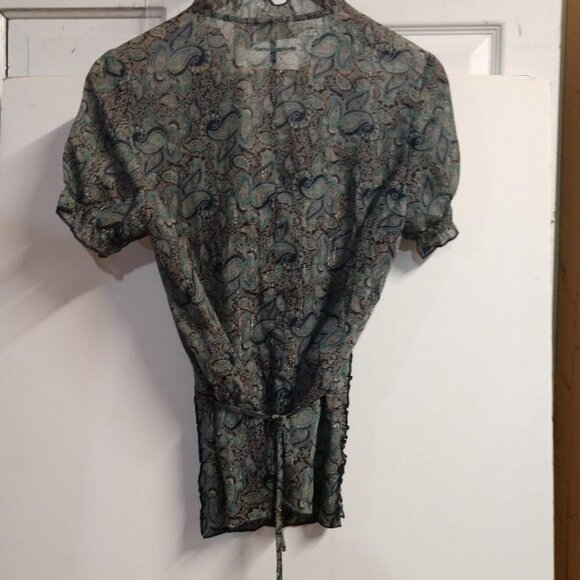 DKNY Jeans Green/Blue Paisley Two Piece Dress - Picture 11 of 15